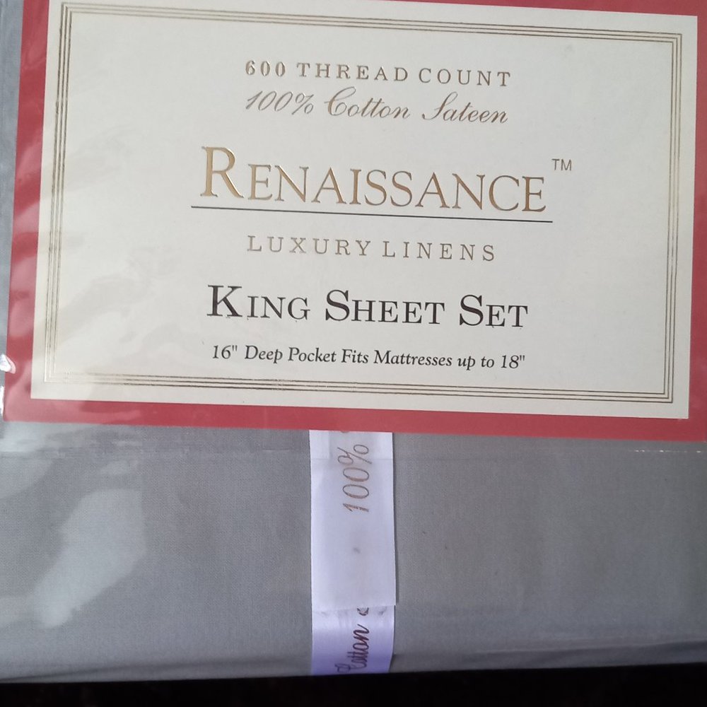 600 Thread Count Cotton Luxury KG Sheet Set